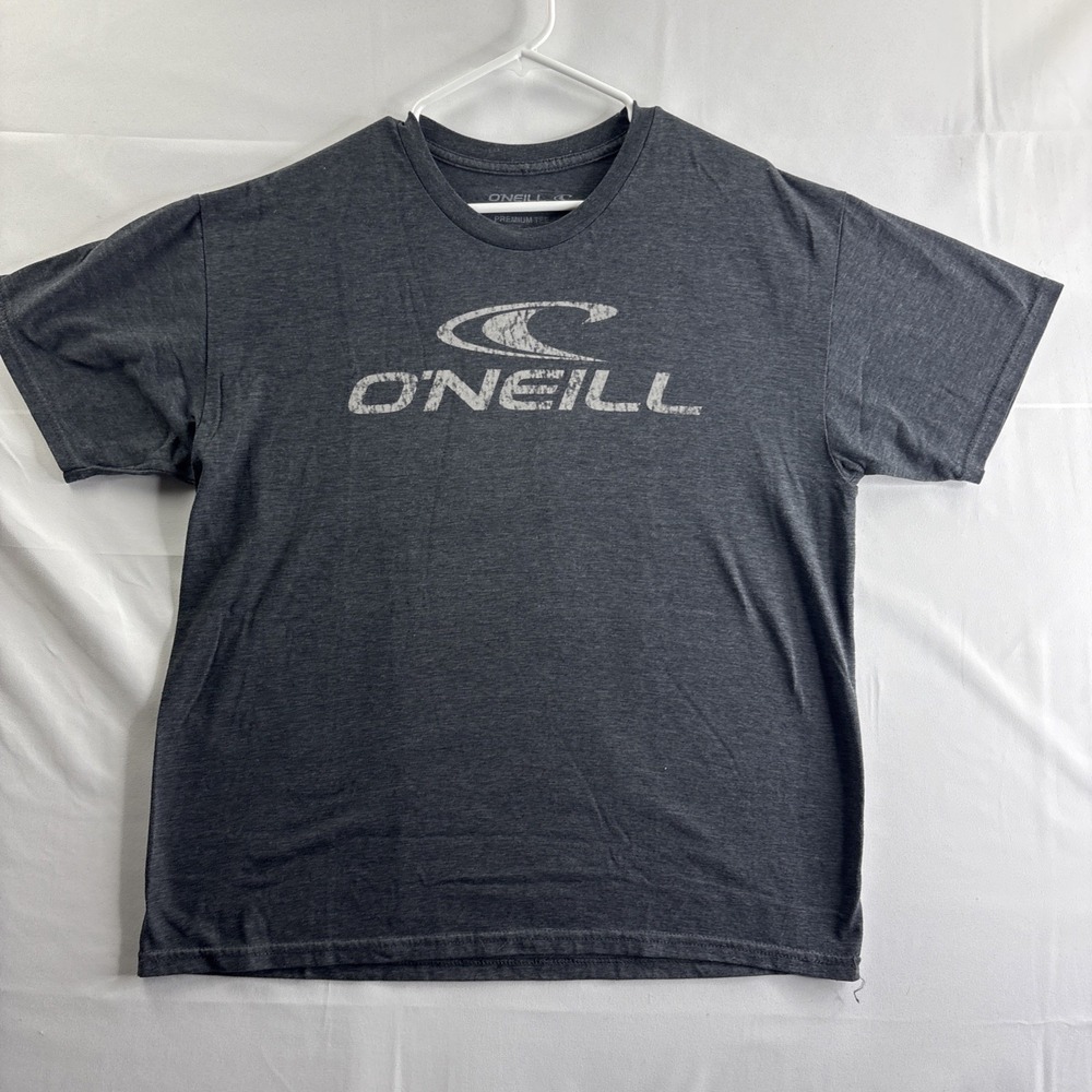 O'Neill Men's Premium Large Charcoal Gray Short Sleeve Shirt Casual Beach Travel